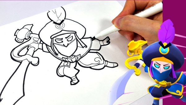 Мортис Brawl Stars раскраска
