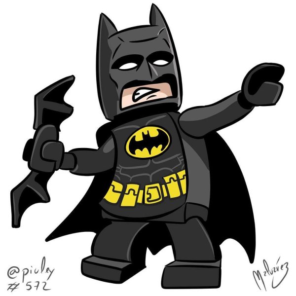 LEGO Бэтмен срисовать
