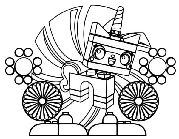 Unikitty LEGO раскраска