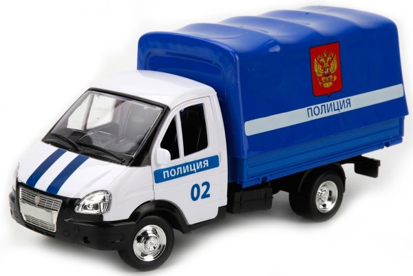 Грузовик Технопарк Газель полиция (gaztent29-r) 1:43