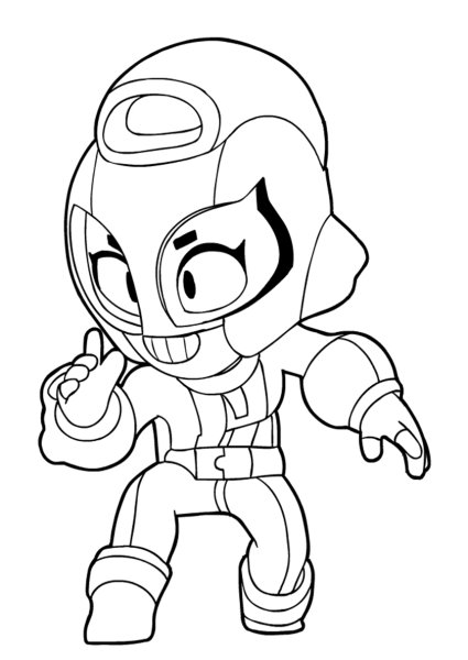 Brawl Stars раскраска Макс