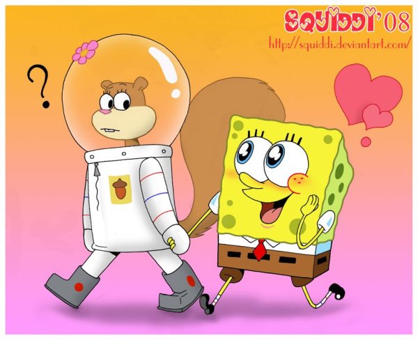 Губка Боб и Сэнди их дети