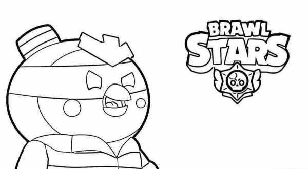 Brawl Stars раскраска Мистер пи