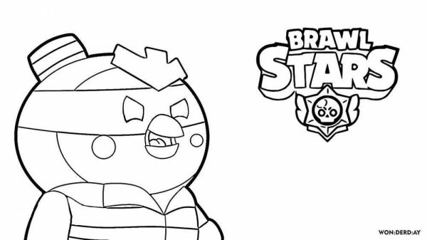 Brawl Stars раскраска Мистер пи