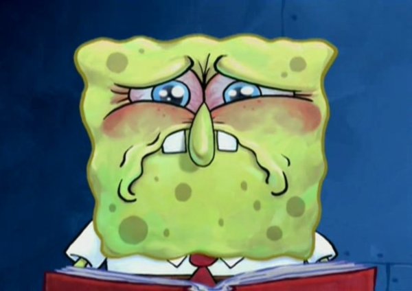 Spongebob Squarepants crying