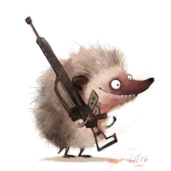 Ежик с ружьем