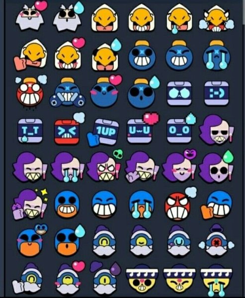 Эмодзи из Brawl Stars