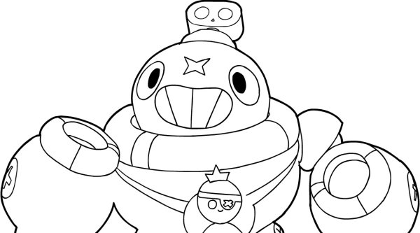Тик из Brawl Stars раскраска