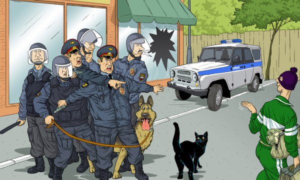 Полиция карикатура