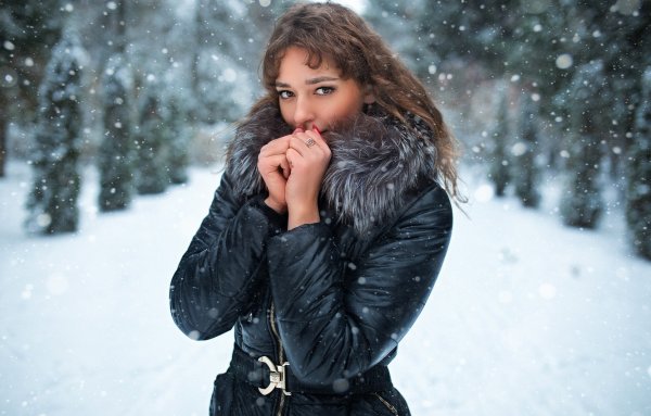 Картинки девушка зима (45 фото)