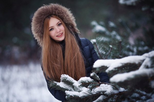 Девушка зима