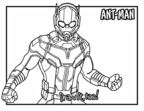 Раскраски Супергерои Марвел человек муравей