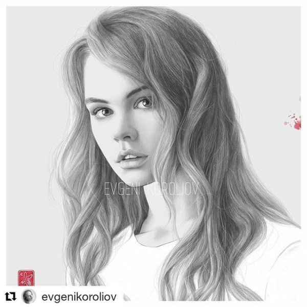 Портрет девушки лайн