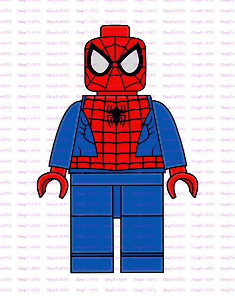 Лего человек паук рисунок