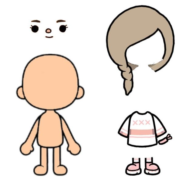 Бумажные причёски из toca boca