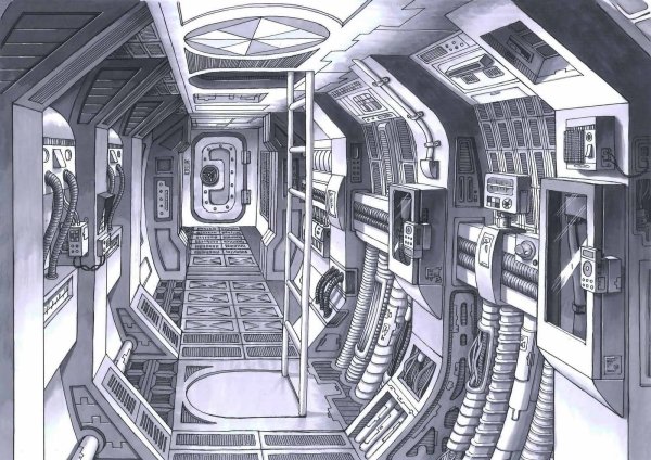Космический корабль амонг АС изнутри