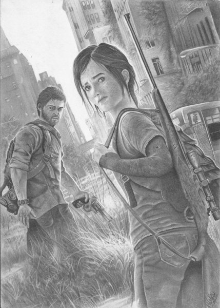 Элли the last of us рисунок