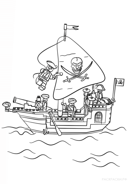 Раскраски лего пираты Карибского моря
