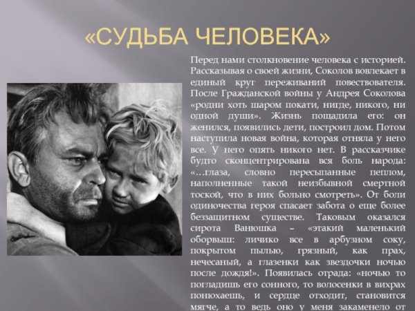 Шолохов судьба человека Соколов