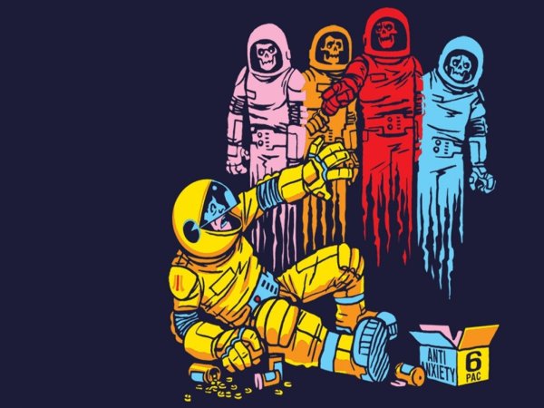 Космонавт на желтом фоне