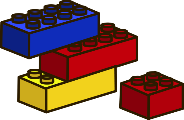 Кубики лего без фона