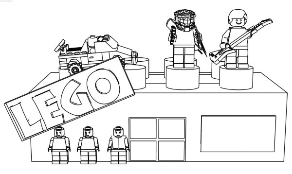 Лего Сити военные раскраска