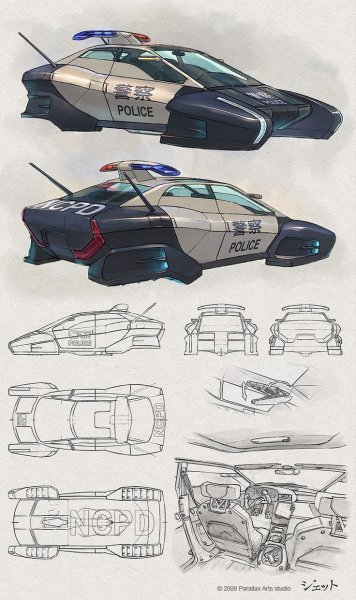 Летающие автомобили будущего арт