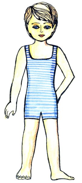 Кукла для одевания бумажная