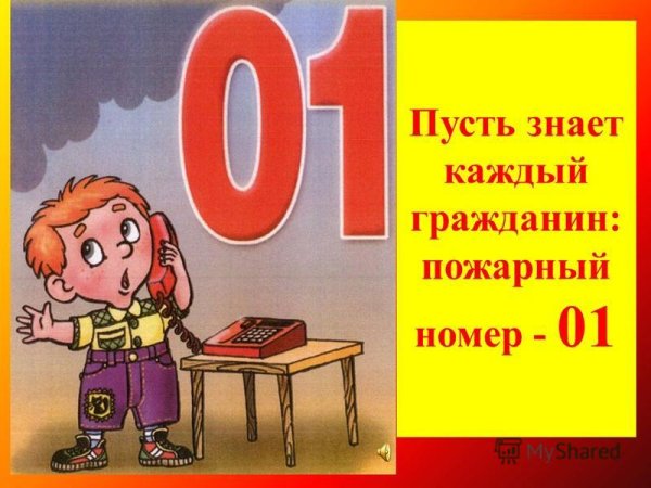 Пусть знает каждый гражданин пожарный номер 01