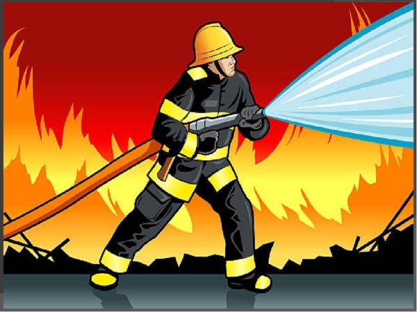 Картинки пожарного который тушит пожар (48 фото)