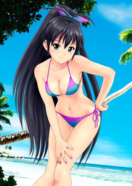 Anime idolmaster пляж