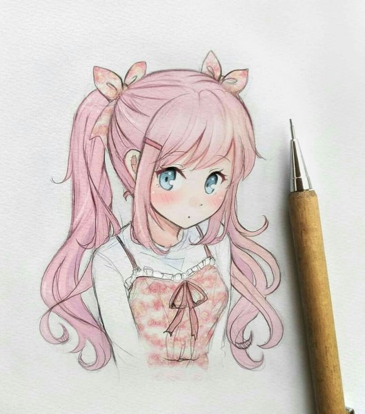 Рисунки аниме девушек