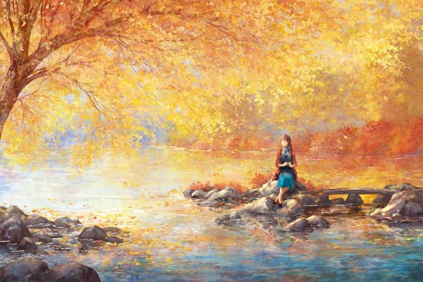 Пейзажи с людьми картины