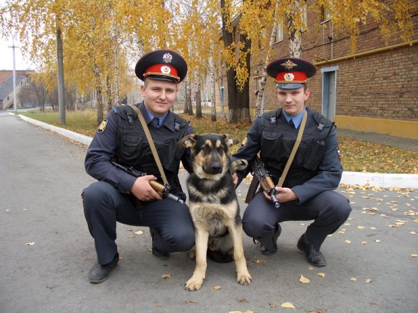 Милиционер с собакой