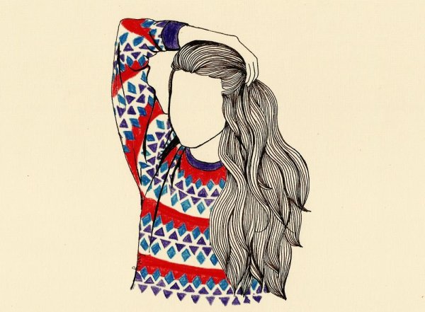 Рисунки для срисовки в ЛД девчонки