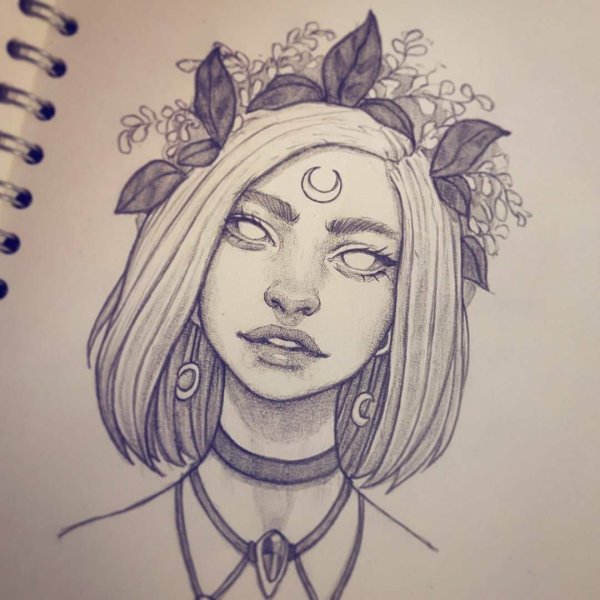 Рисунок девушки карандашом