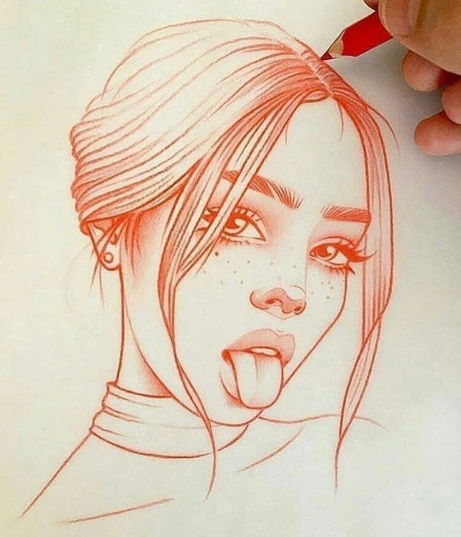 Девушка рисунок