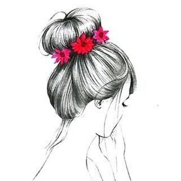 Картинки для срисовки девушки со спины