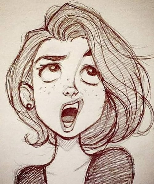 Рисунки мультяшных девушек для срисовки