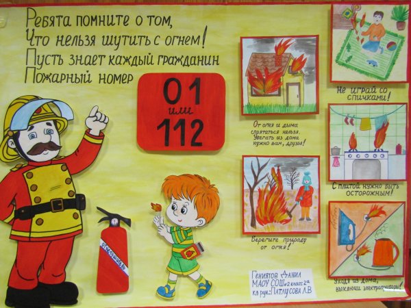 Плакат на тему противопожарная безопасность