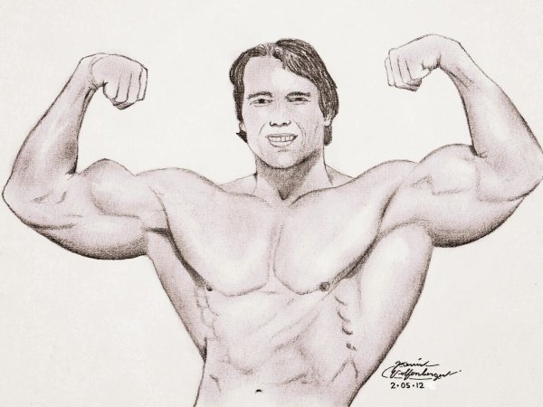 Арнольд Шварценеггер нарисованный