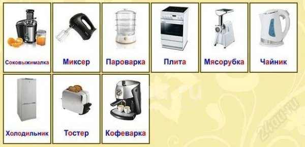 Карточки бытовые приборы