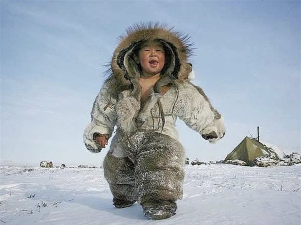 Чукотские дети зимой