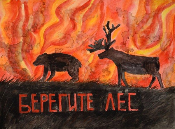 Плакат против пожара