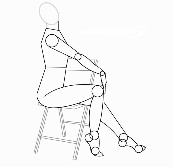 Рисование сидящего человека