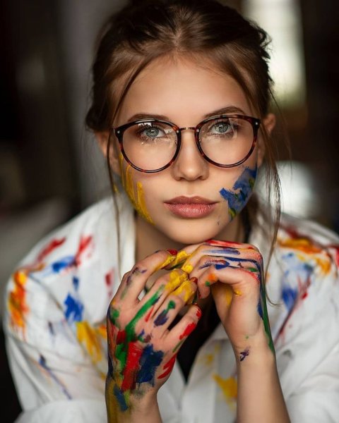 Девушка в краске фотосессия