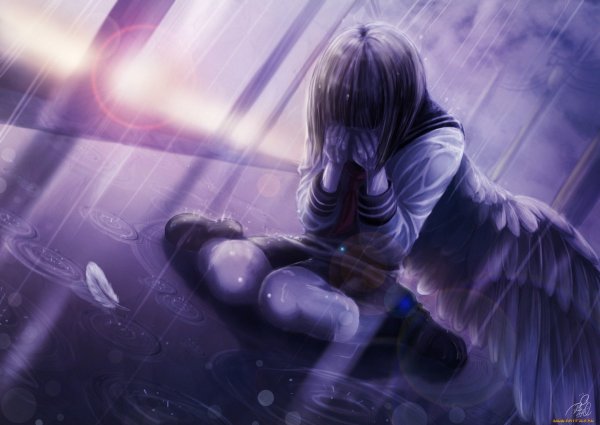 Картинки грустная девушка не аниме (50 фото)