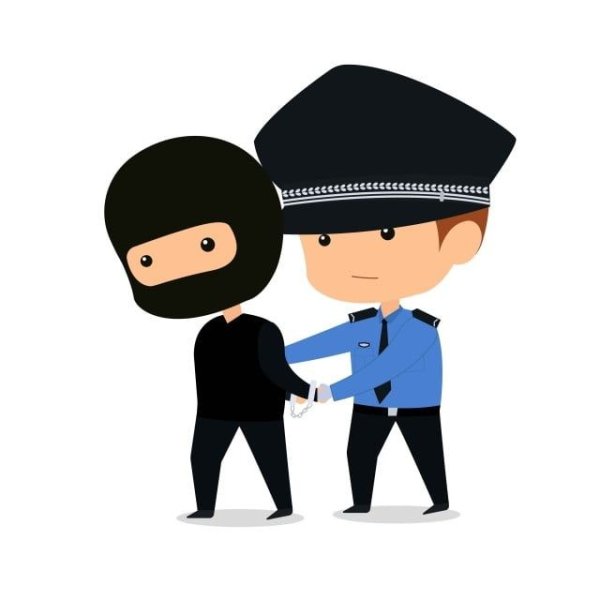 Полиция ловит вора рисунок