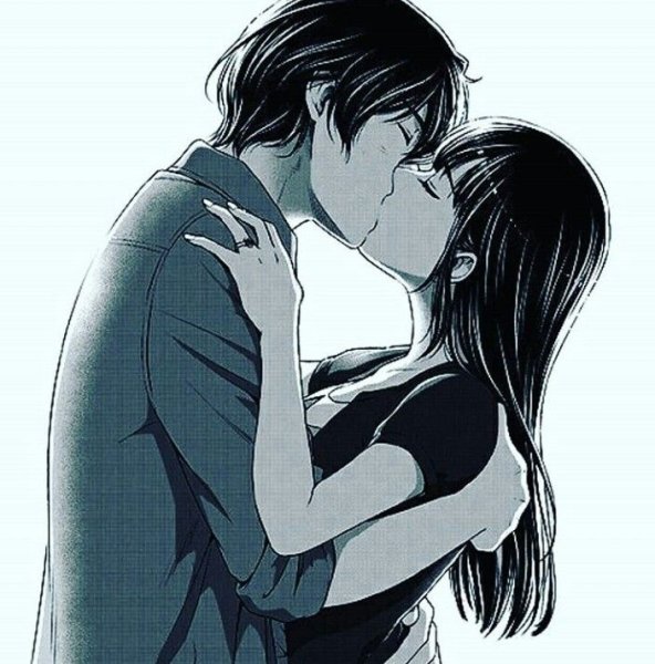 Картинки аниме девушка и парень целуются (49 фото)
