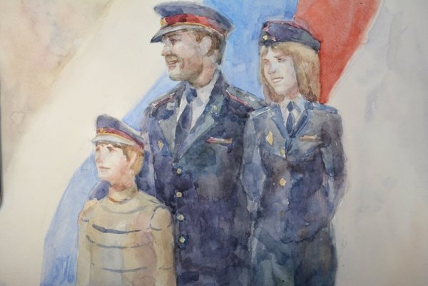 Мой папа полицейский рисунки